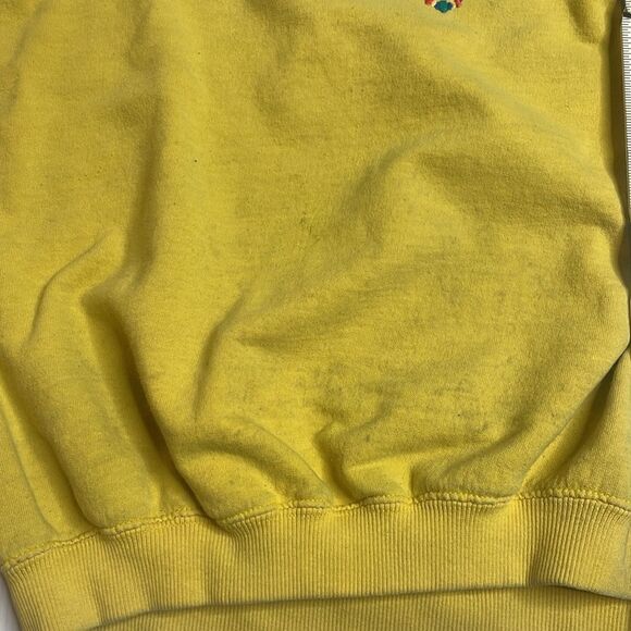 90s Vintage Embroidered Shop still You Drop Sweatshirt Yellow Large - Picture 5 of 6